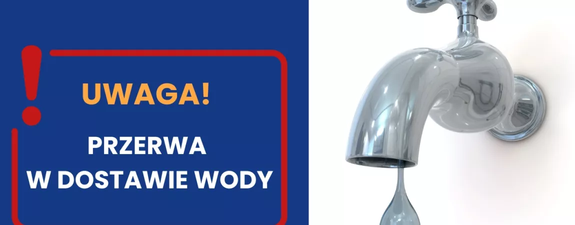 Grafika do komunikatu z ostrzeżeniem o awarii sieci wodociągowej