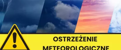 Baner z ostrzeżeniem meteorologicznym 